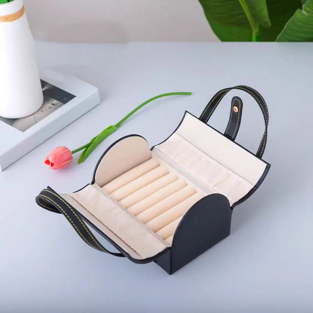 

7Positions Bracelet Display Box Dustproof Bangle Holder Bracelet Storage Bag Organizer PU Leather Bracelet Carrying Case