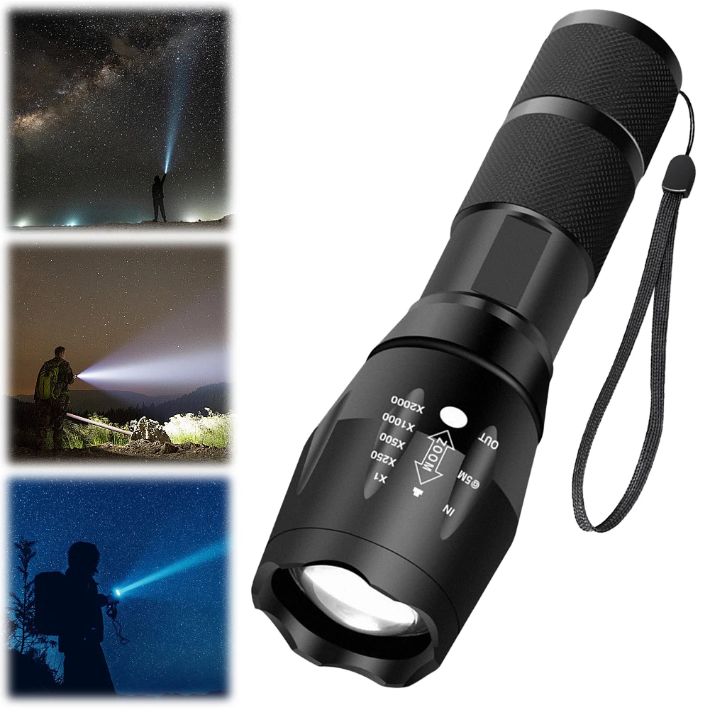 Super Bright LED Flashlight 5 Modes Handheld Flashlight Torch Light Waterproof Emergency Flashlight for Outdoor Home