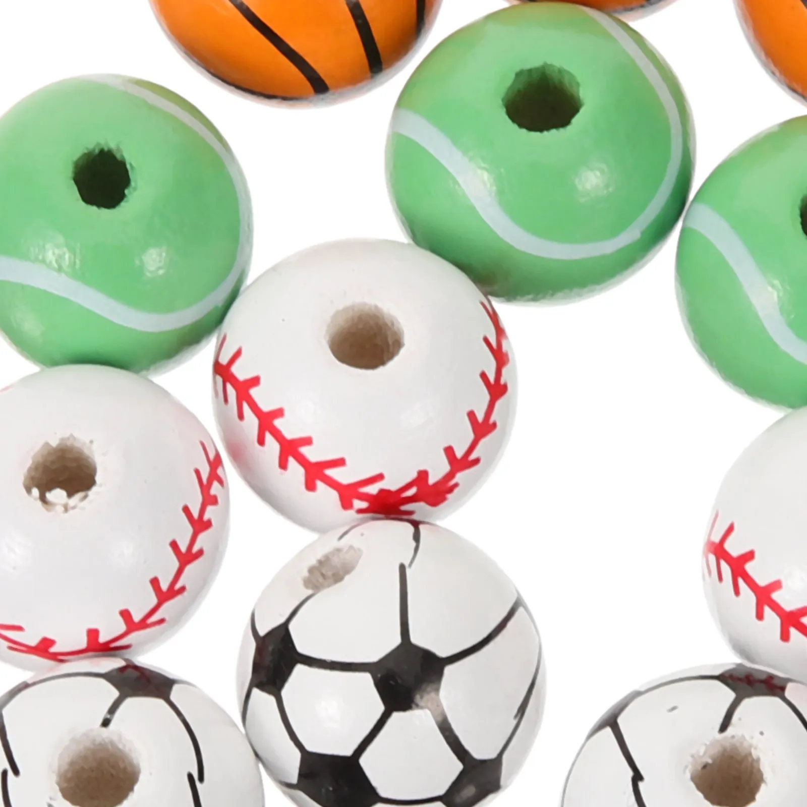 40Pcs Wood Spacer Beads Wear Resistant Ball for DIY Bracelet Necklace Jewelry Making Wood Beads Charms Beaded Necklace Kit,