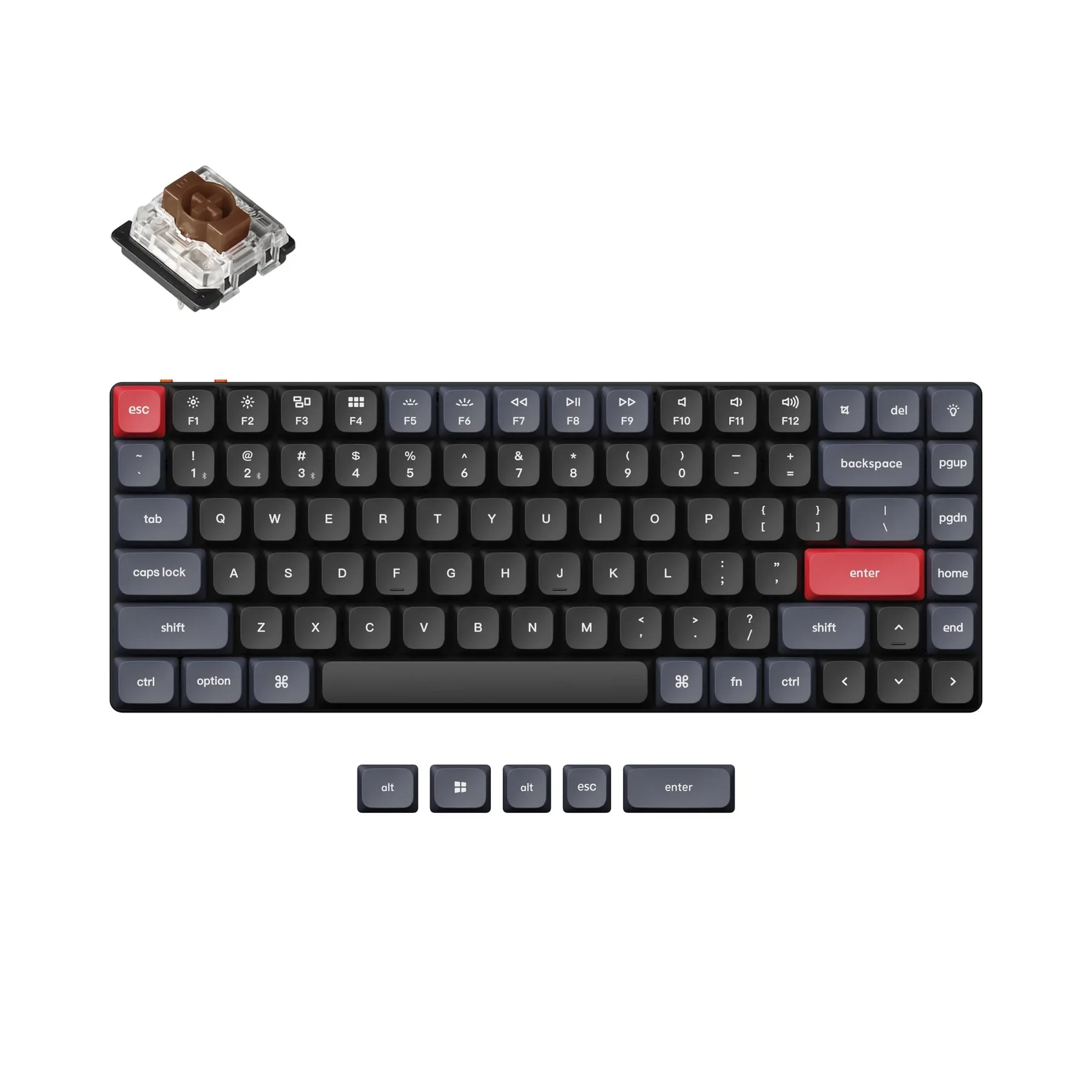 

Keychron K3 Pro B Wireless QMK/VIA Custom Mechanical Keyboard Low Profile 75% Layout RGB Backlight Gateron Switch