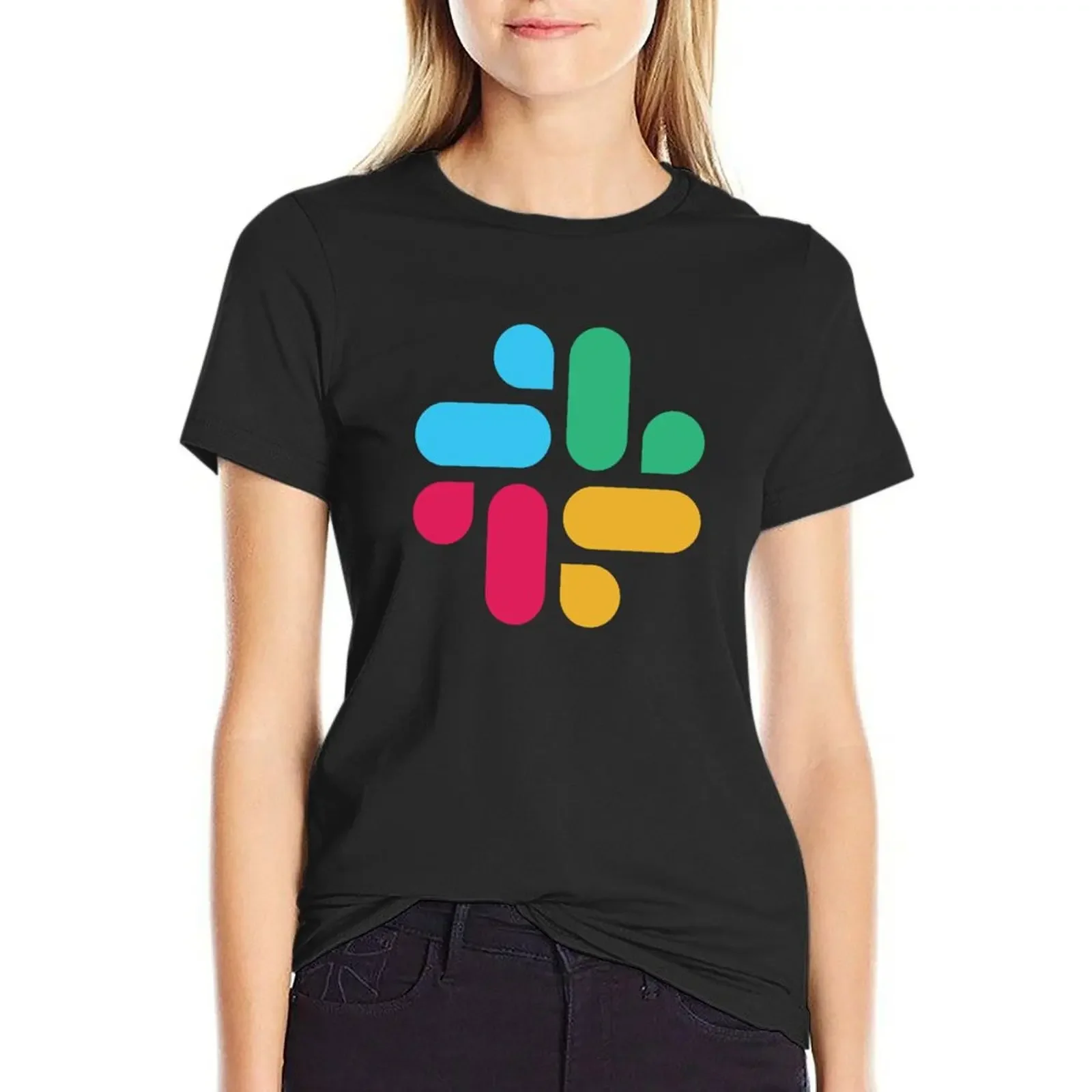 

Slack Software Logo Icon Gift for Slack Fan T-Shirt blanks tops cropped t shirts for Women