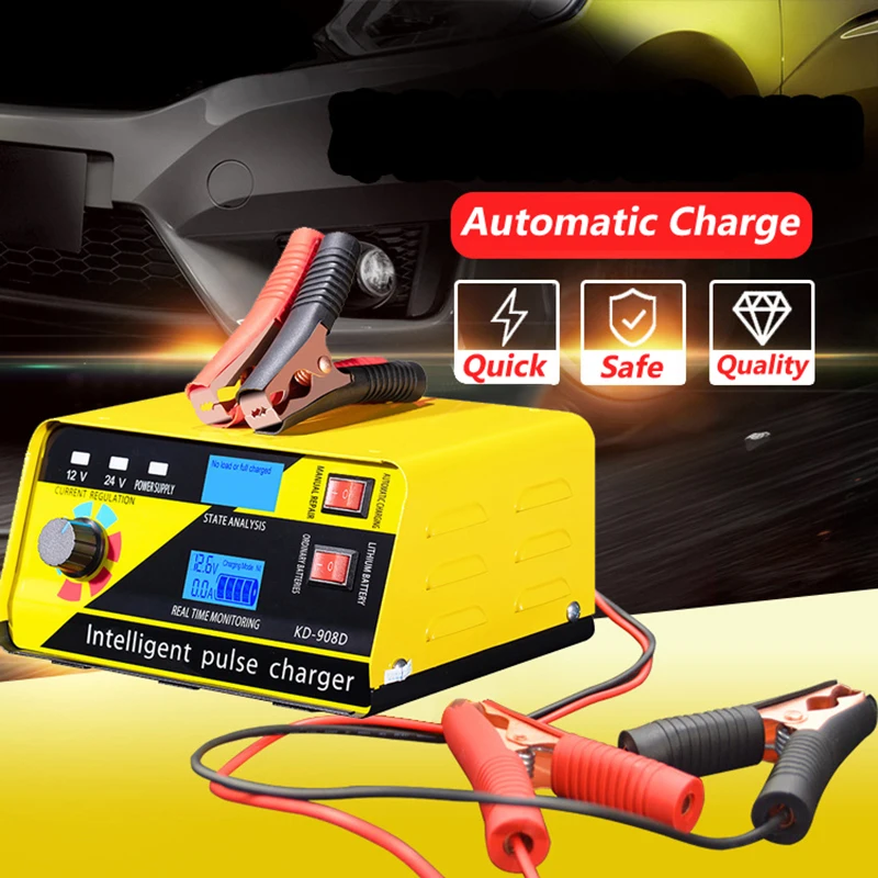 Universal Car Battery Charge 12-24V 20A Device SUV Truck Boat Car Battery Charger Large Power 260W for Truck Boat Motorcycle