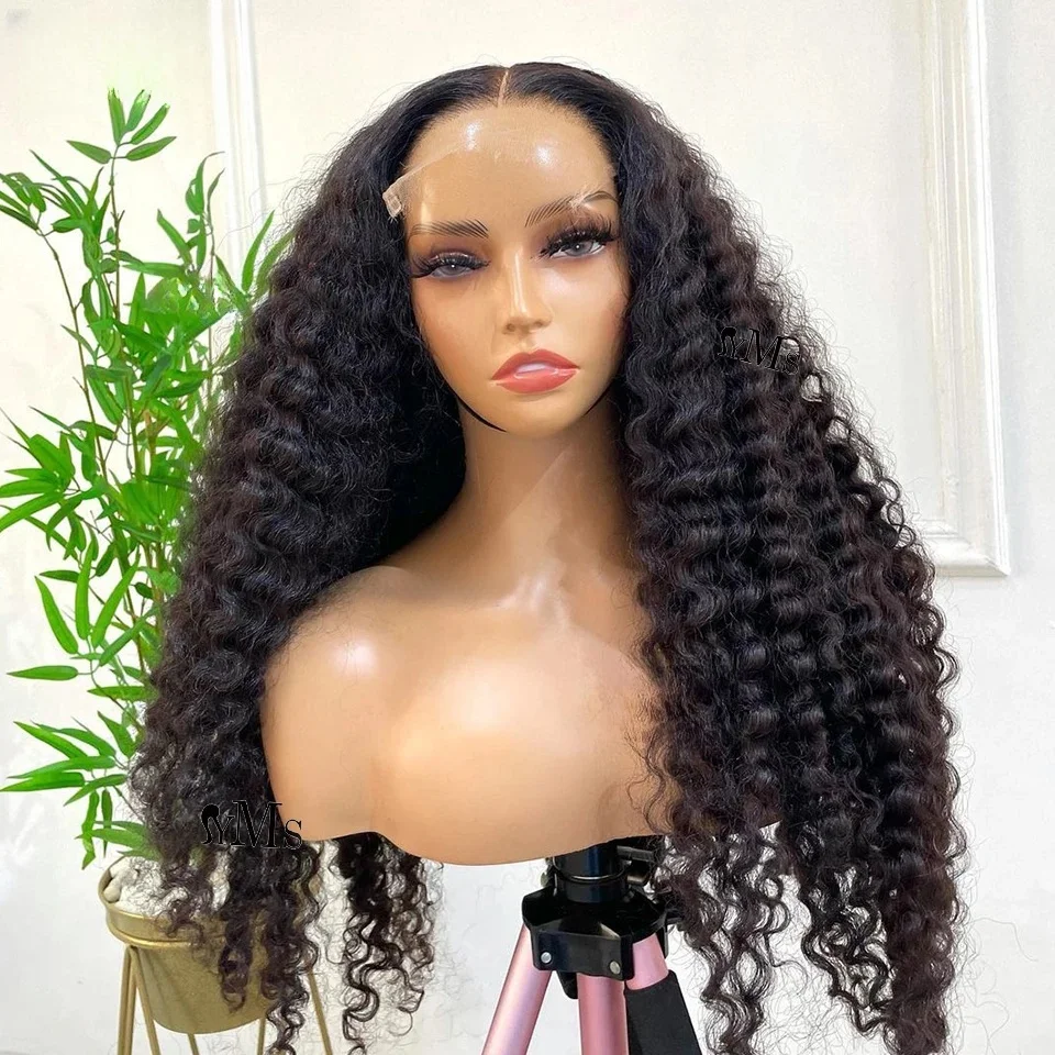 

Long Natural Black 13x6 HD Lace Front Wigs 30inch Kinky Curly Human Hair Brazilian Free Part Pre plucked with Baby Hair Glueless