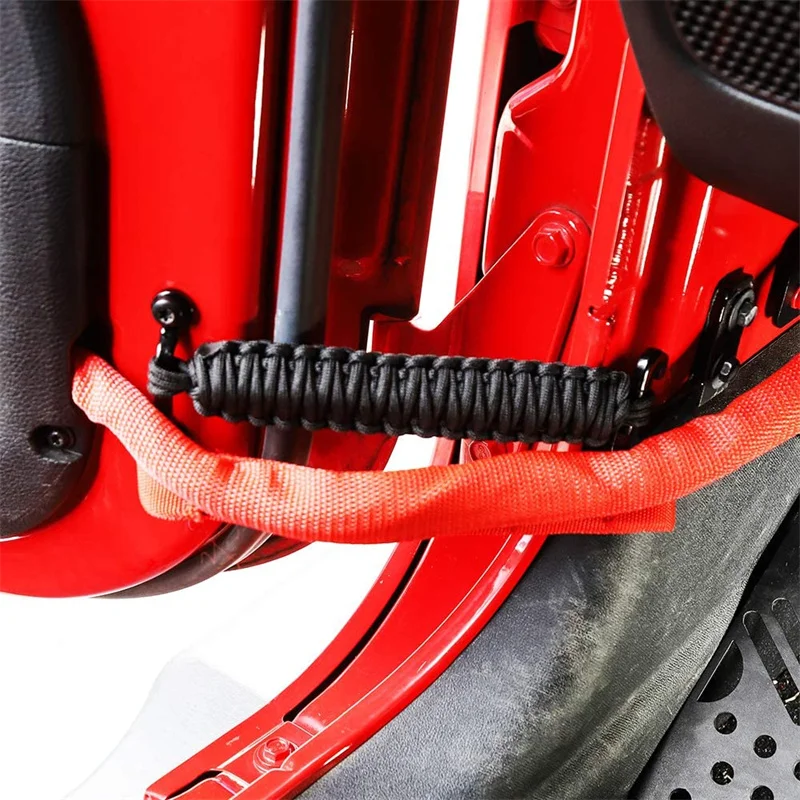 1pair Car Door Limit Rope Adjustable Restriction Protection Strap for Jeep Wrangler YJ TJ JK JKU JL JLU & JT 2/4 Door 1987-2024