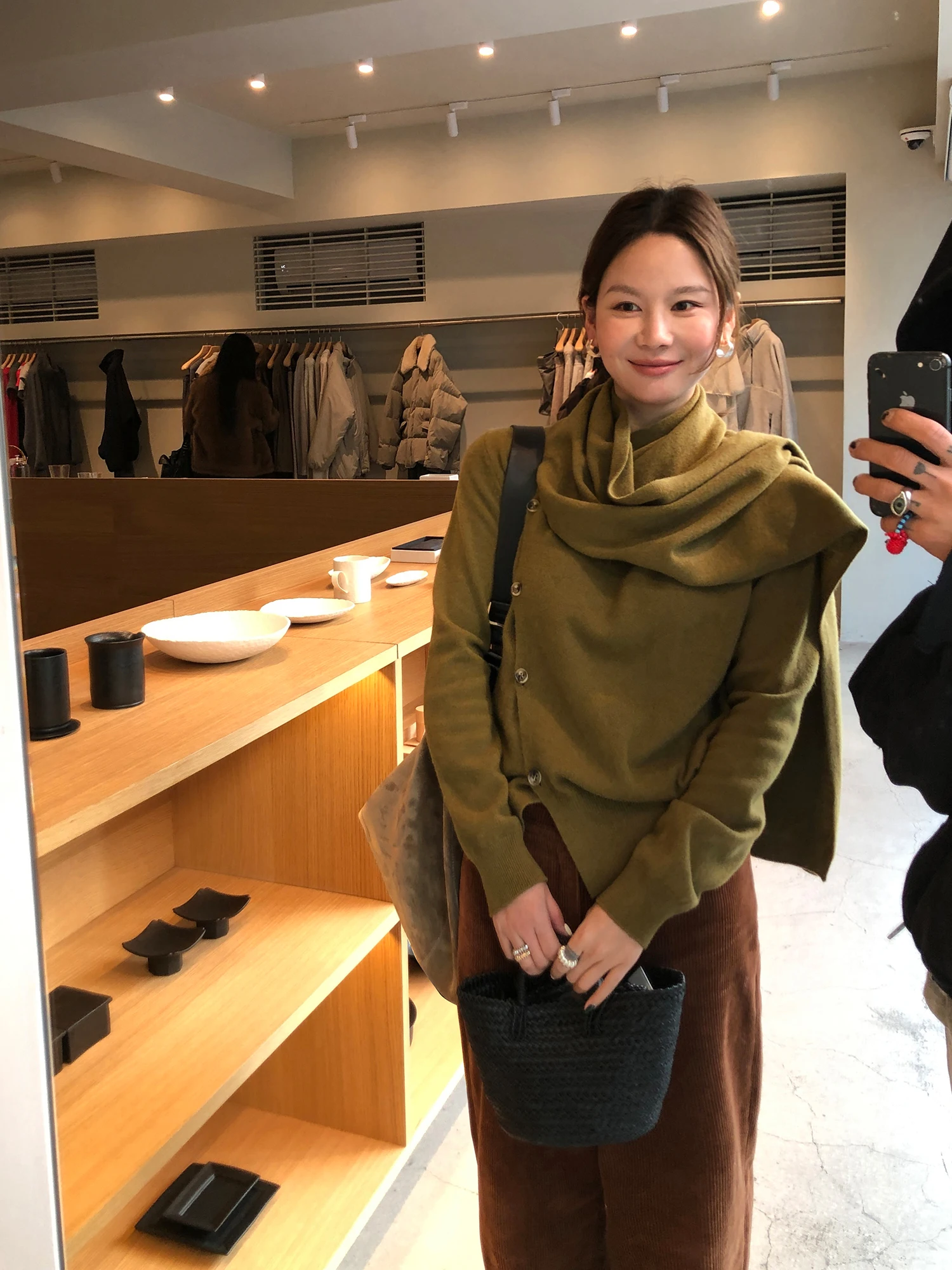 

WXLSTUDIO 00 Шерстяной шарф-свитер цельного кроя: теплый вязаный длинный свитер-накидка для женщин, зимняя мода