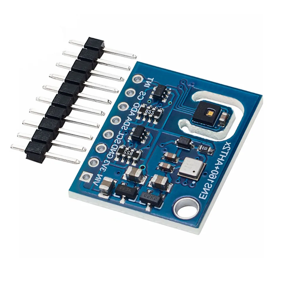 

Air Quality Monitoring and Temperature Humidity Sensor ENS160+AHT21 Carbon Dioxide CO2 eCO2 TVOC 12C＆SPI Interface for Arduino