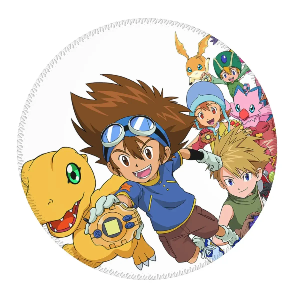 Anime Digimon CartoonRound Mouse Pad Computer Keyboard Mouse Mat Gamer PC Desk Mat Office Table Mats