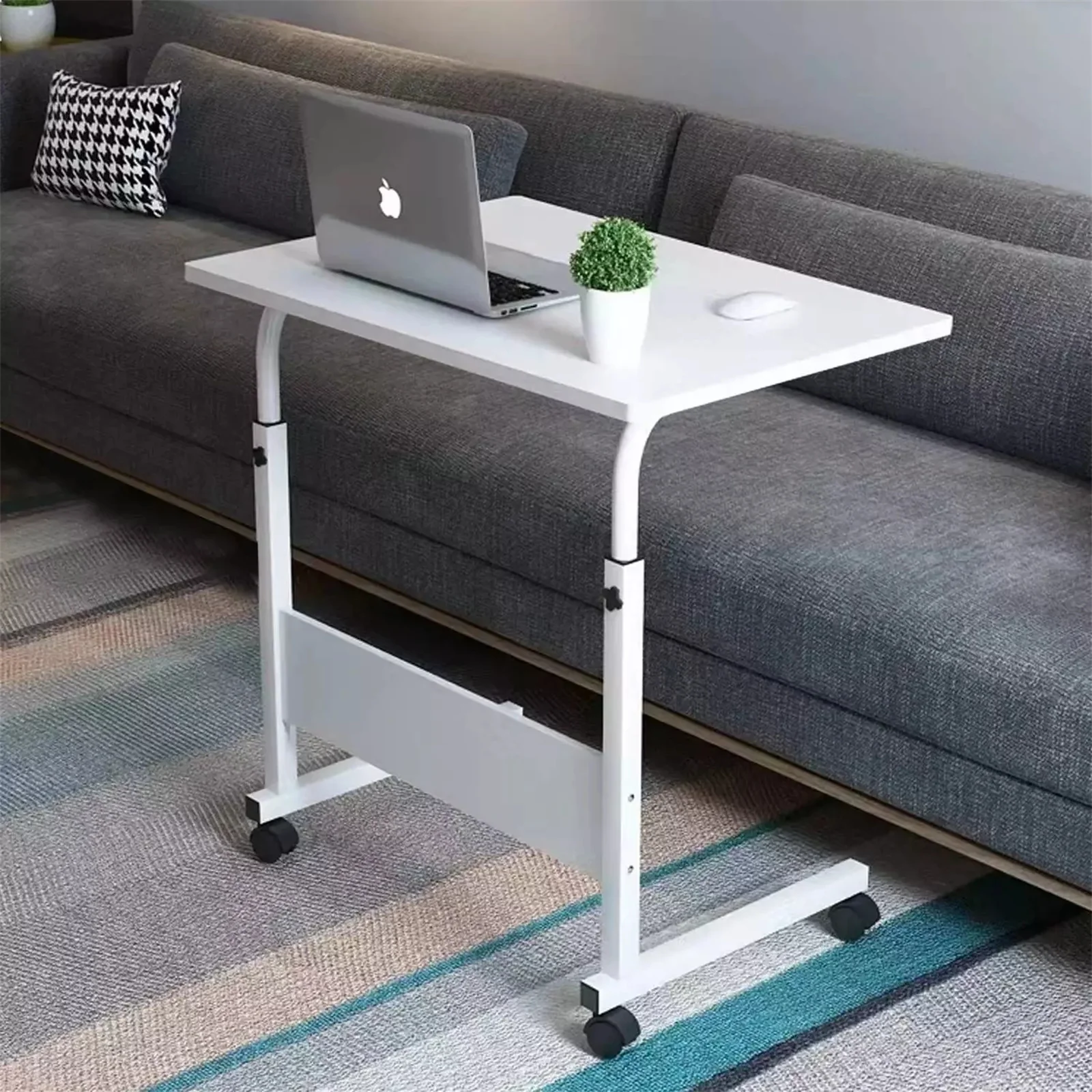 Mobile Laptop Desk Adjustable Tray Table Portable Side Table Computer Stand