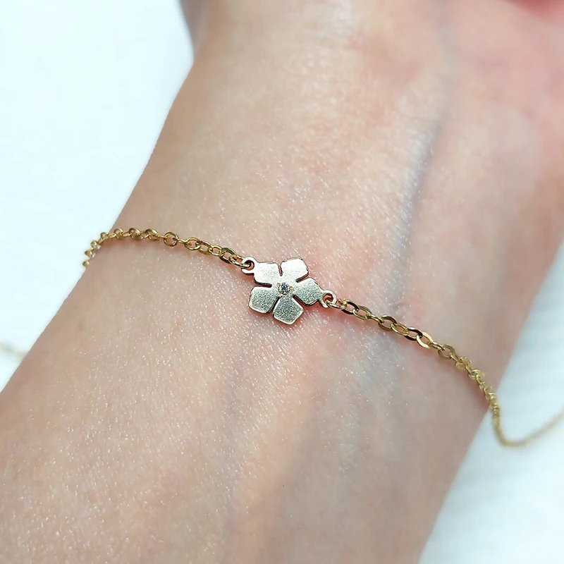 Plum Flower Connector Charm 14K Gold Filled Jewelry for DIY Bracelet Necklace Making Jewelry Tarnish Resistant Jewelry Findings