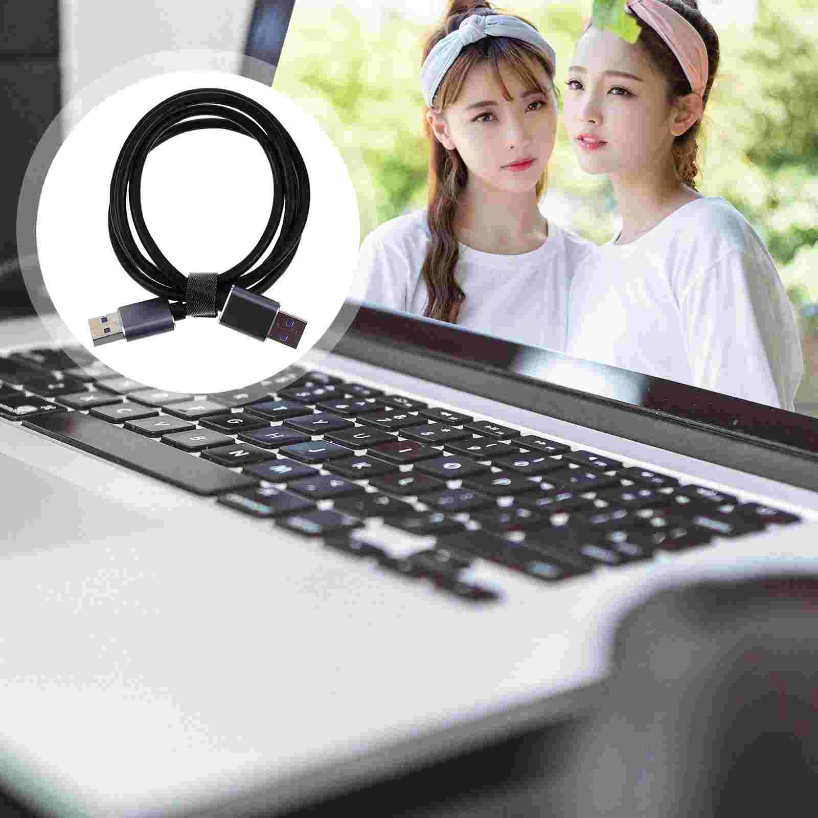 

USB 3.0 Data Cable Male to Male Extension Cord Aluminum Alloy PVC Copper Shielded Fast Transfer 5Gbps Compatible Laptops Cooling