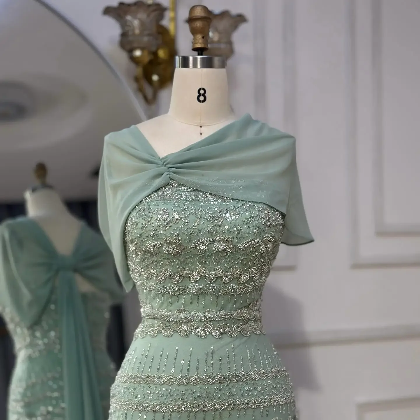 Saudi Arabic Sage Green Beaded Luxury Evening Prom Dress with Cape Birthday Party Gown SERENE HILL 2025 GLA72126B Customized - AliExpress 320 Saudi Arabic Sage Green Beaded Luxury Evening Prom Dress with Cape Birthday Party Gown SERENE HILL 2025 GLA72126B Customized - AliExpress 320