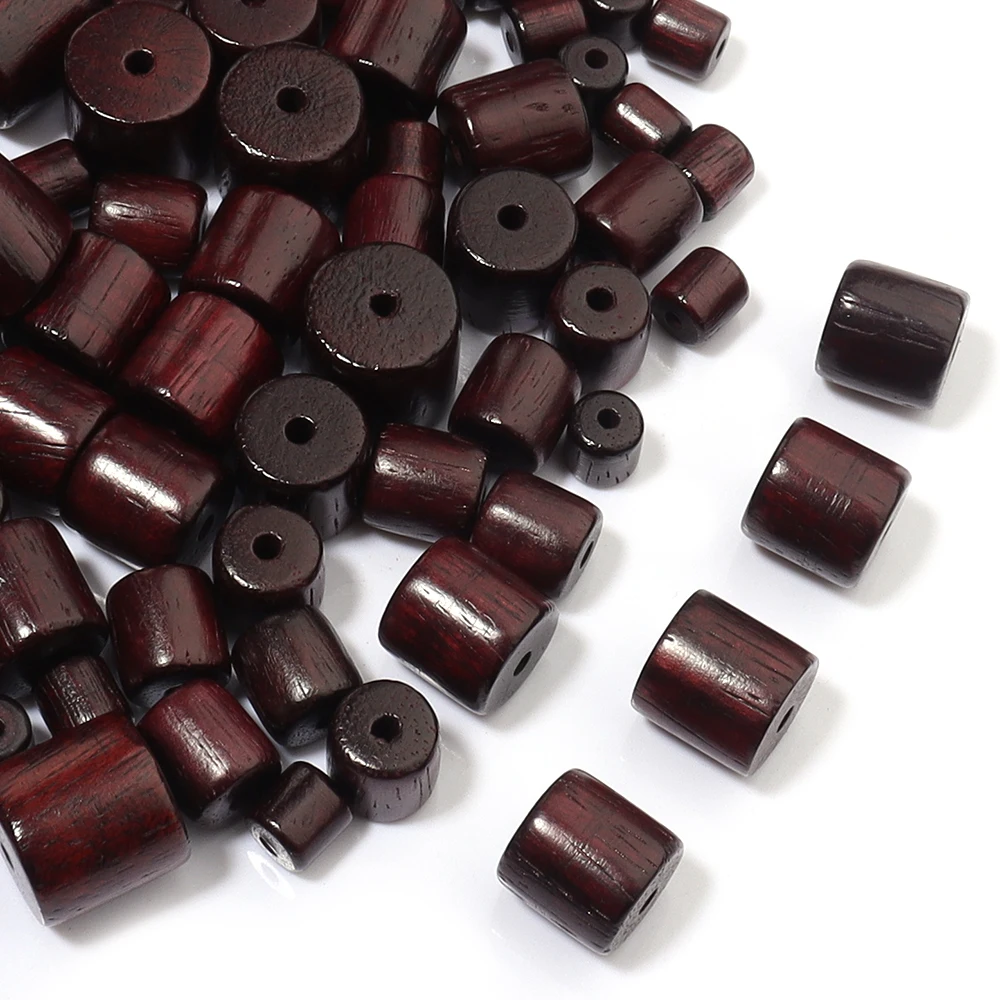 20-50pcs/lot Cylindrical Shape Wooden Beads 3 Style Wood Beads Loose Beads For Jewelry Making diy Bracelet Necklace Accessories