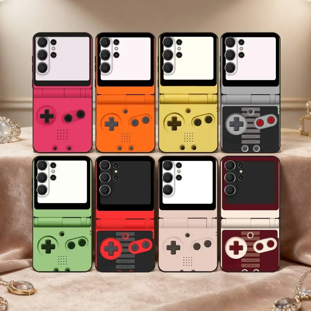 

G-Game console pattern Phone Case For Samsung S26,S25,24,23,22,30,21,10,9,Ultra,Plus,Lite,FE Soft Black Case