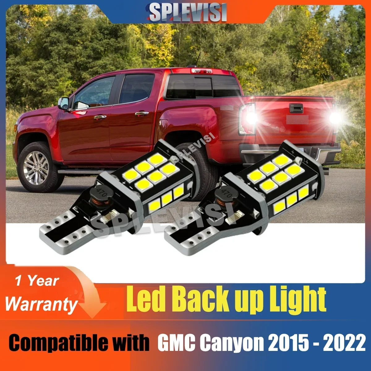 

Car LED Bulb Backup Reverse Lamp W16W T15 921 Super White For GMC Canyon 2015 2016 2017 2018 2019 2020 2021 2022