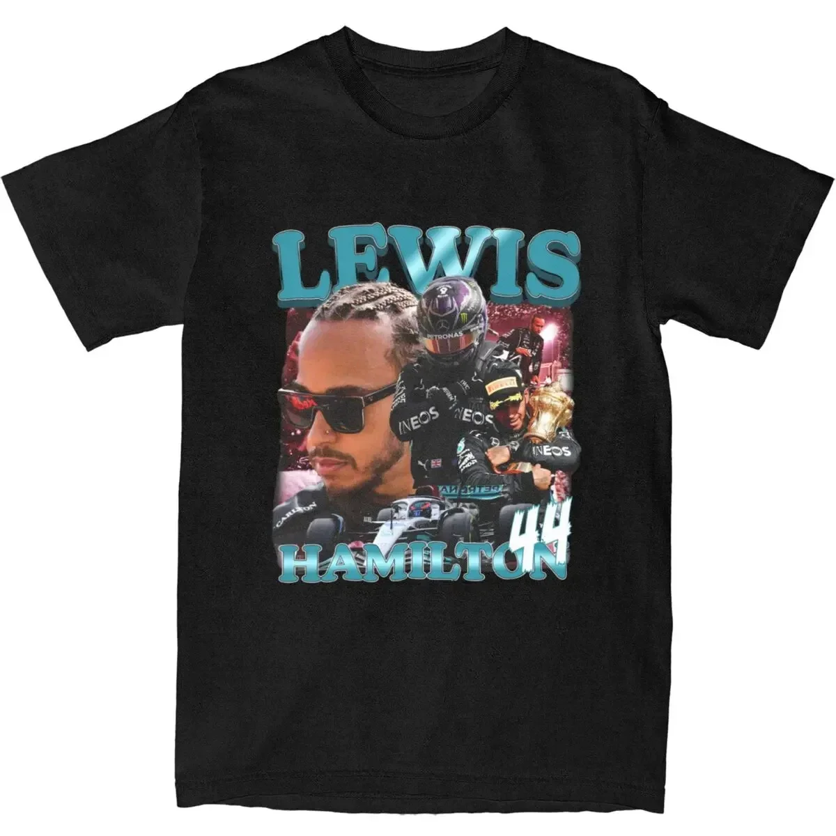 Short Sleeve Clothes New Arrival Lewis   Apparel Men Cotton Hot Sale New Arrival Crewneck Casual Racing Driver T-shirt