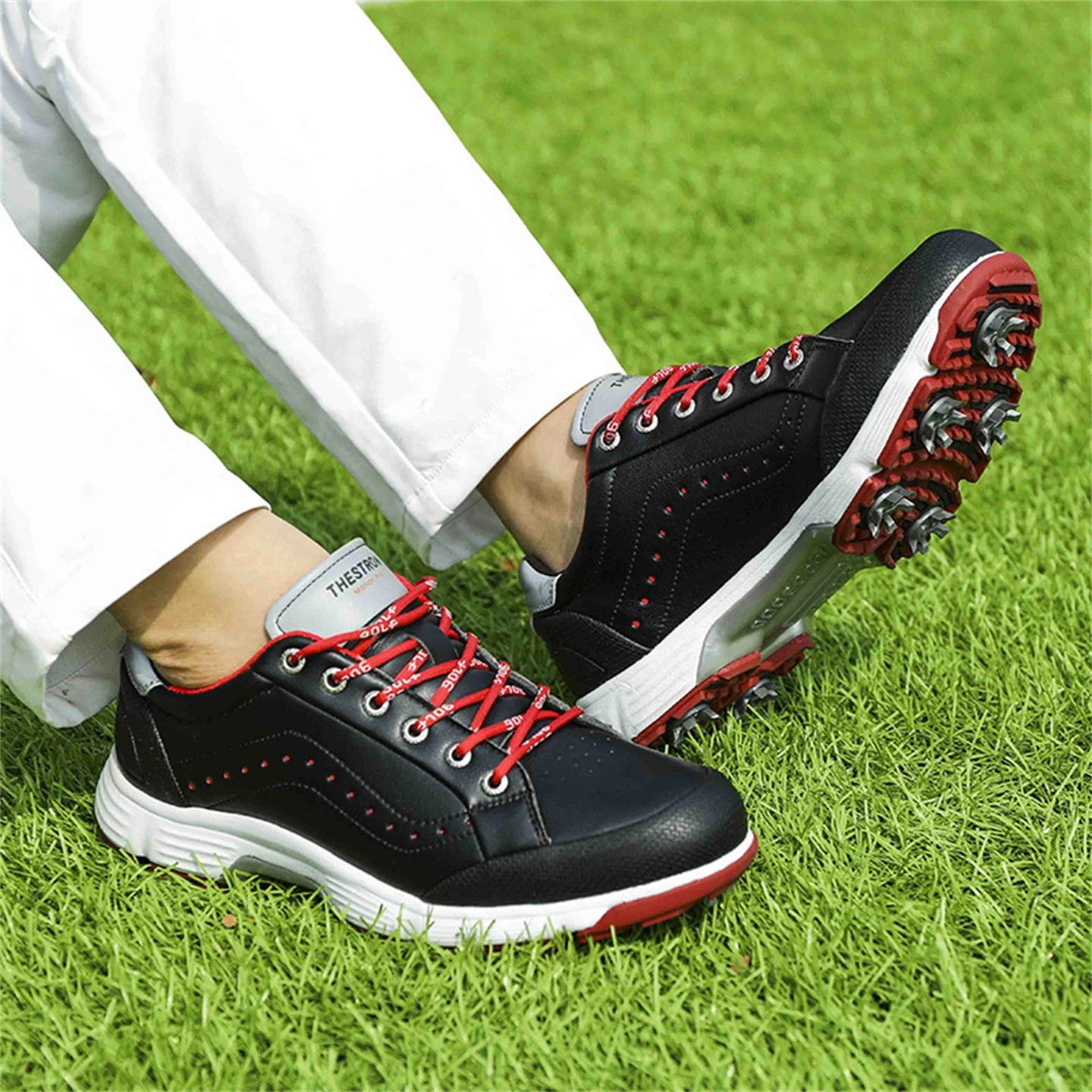 Men's Golf Shoes Large Size Training Spiked Shoes Waterproof Anti-Slip Outdoor Sports & Casual Athletic Sneakers