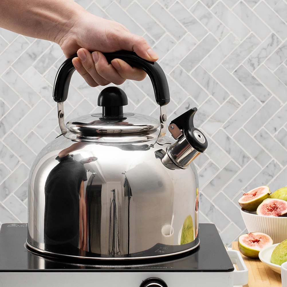 

Stainless Steel Kettle 4L Stovetop Boiling Water Pot For Gas Electric Induction Camp Household Kitchen Gift