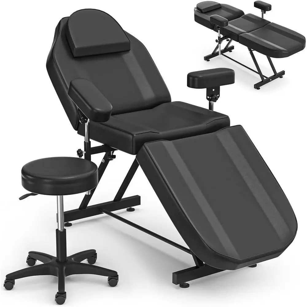 

Adjustable Tattoo Bed for Clients up to 400lbs, Suitable for Spa and Esthetician Treatments