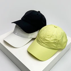 Sports Quick Drying Solid Baseball Hats Breathable Simple New Unisex Sunshade Outdoor Peaked Caps Versatile Fashion Candy Color