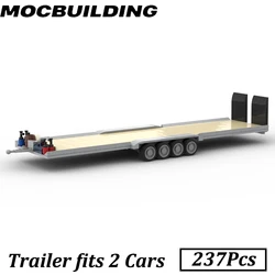 Universal Semi Trailer City Car Vehicle Truck Low Loader Model Display MOC Building Blocks Brick Gift for Kids