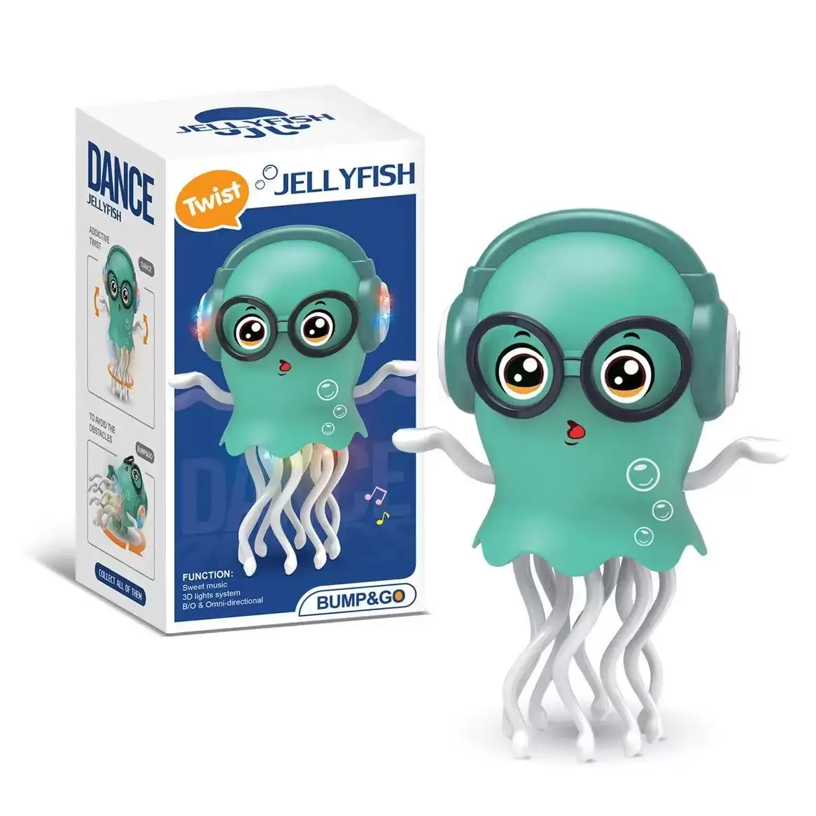 Magic Dancing Electric Jellyfish LED Music Octopus Child-Interactive Universal Toy