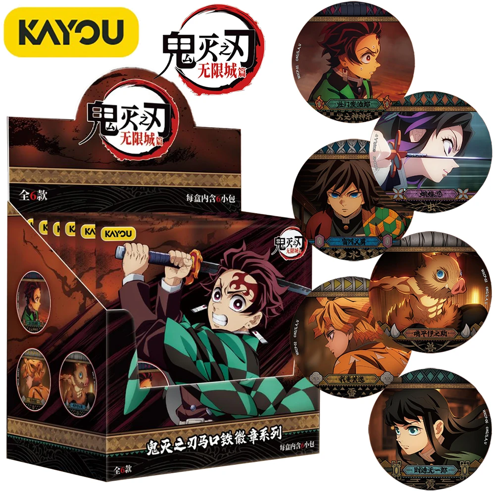 

KAYOU Original Demon Slayer Round Badge Fantasy Anime Popular Characters Creative Peripheral Toys Clothing Backpack Accessories
