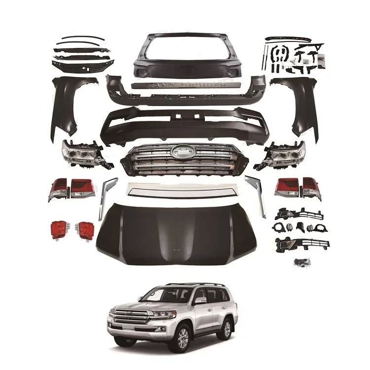 LC200 2008-2015 Upgrade 2016 Body Kits Front Rear Bumper Grille LED Headlamp Hood Tail Light Body Kit