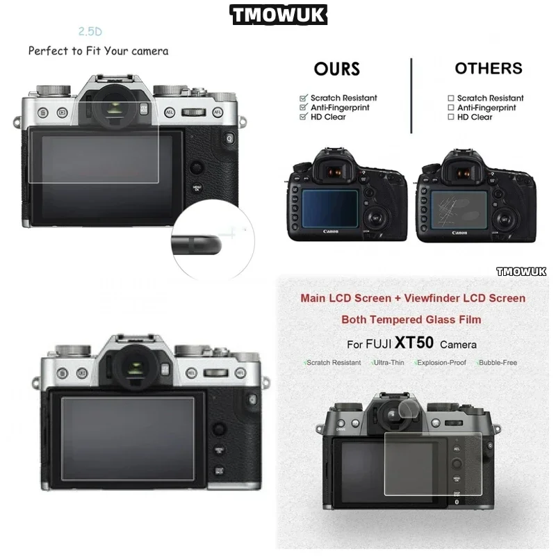 

For Fujifilm X-T50 XE5 XE-4 Screen Protector Film Tempered Glass 9H HD Clear
