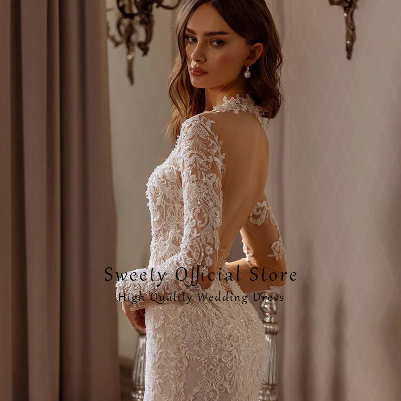 Mermaid Detachable 2 In 1 Wedding Dress Embroidered Lace On Net With Train Sleeveless Vintage Bride Gowns Zipper Vestido De Novi