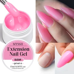 MTSSII 15ml Extension Nail Gel Jelly Pink White Clear Hard Gel Extension UV Gel For Nails Finger French Nail Art Manicure