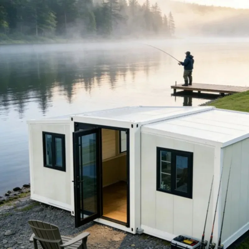 40ft Double Wing Folding Container House Expandable Prefab Modular Home for Family Apartment