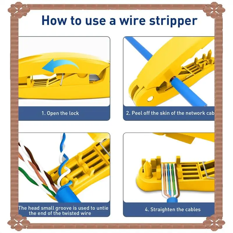 24-Hour Delivery 4-In-1 RJ45 Network Cable Tool With Cutting,Stripping,Untangling, And Straightening Functions Applies To STP/UT
