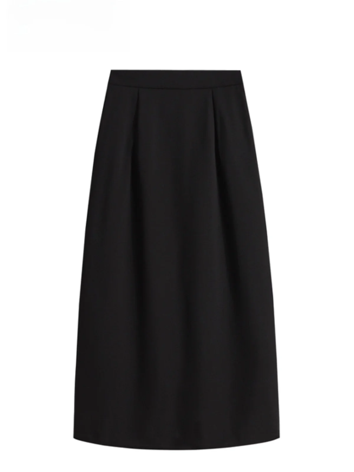 

Black A-Line Skirt Suit for plus Size Women Summer Slimming High Waist Polyester Fiber Commute Style Korean Version