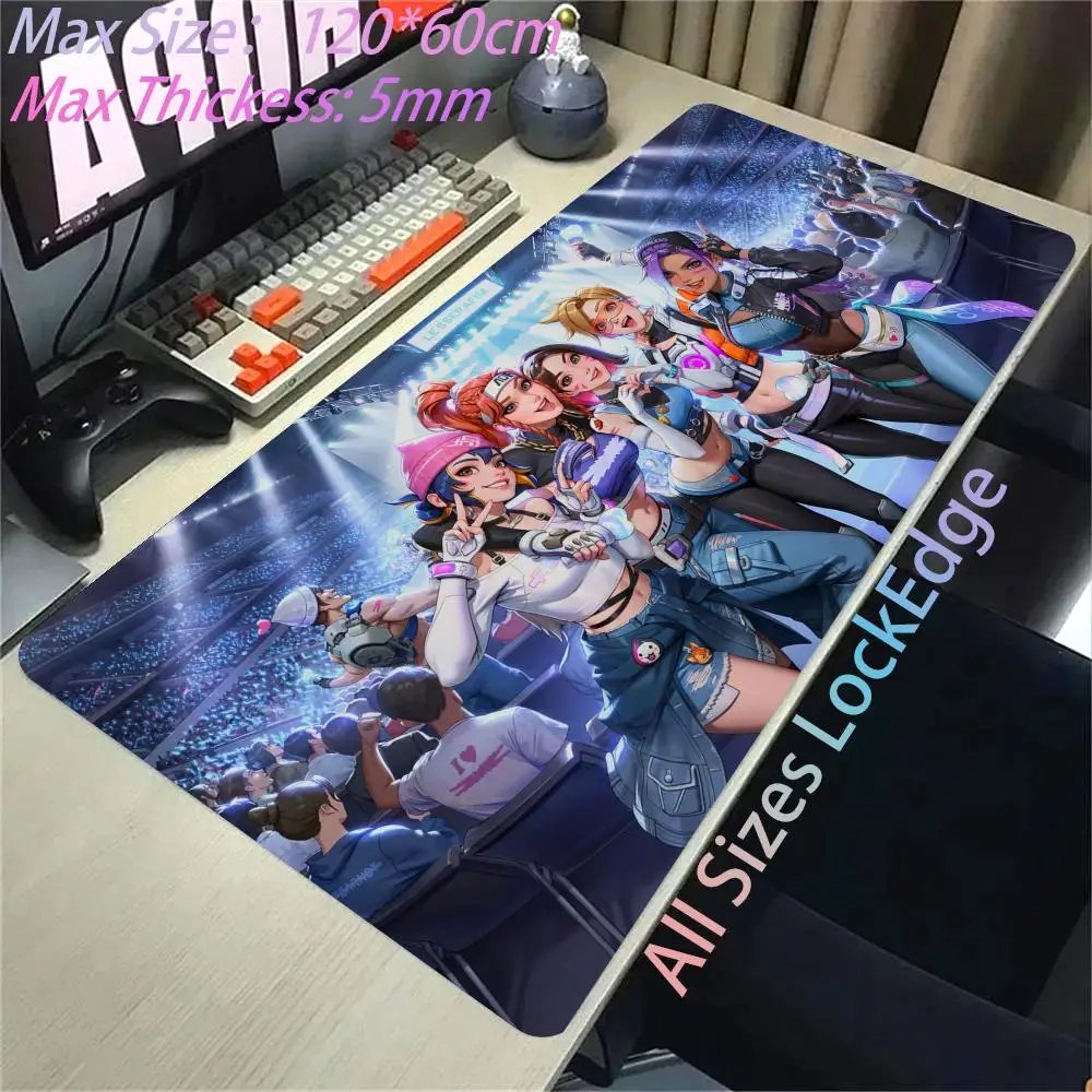 Alfombrilla grande para ratón Overwatch, alfombrilla de expansión para teclado rosa, accesorios para juegos de ordenador portátil, alfombrilla de escritorio, alfombra Kawaii HD