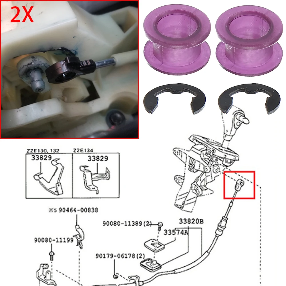 2X Automatic Transmision Shift Shifter Cable Bushing Linkage Grommet Repair Kit For Chevrolet City Express Dodge Nitro Genesis