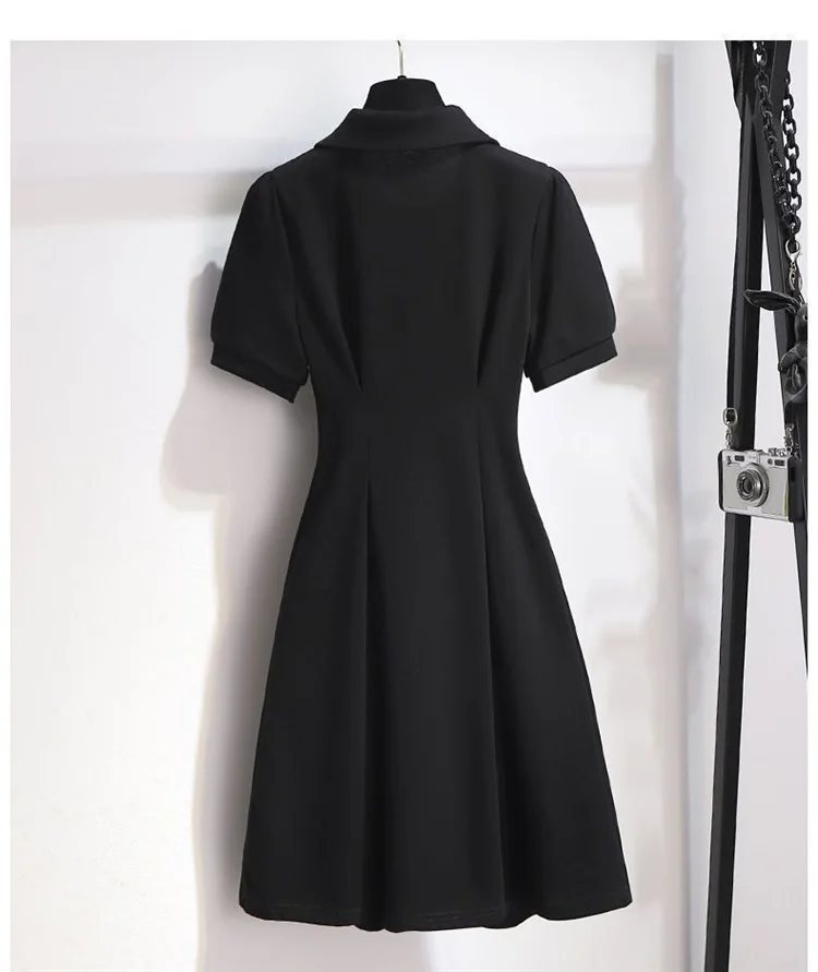 Slimfit ชุดเดรสเรียบง่ายสําหรับผู้หญิงสีทึบอเนกประสงค์ขนาดใหญ่ชุดเดรสทรงเอฤดูร้อนลําลองเสื้อยืดคุณภาพสูง