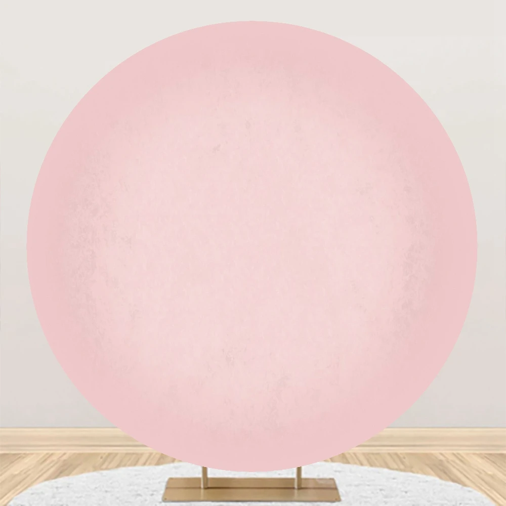 Solid Color Round Backdrop Cover Abstract Gradient Blue Pink Black Newborn Baby Shower Wedding Birthday Party Photo Background