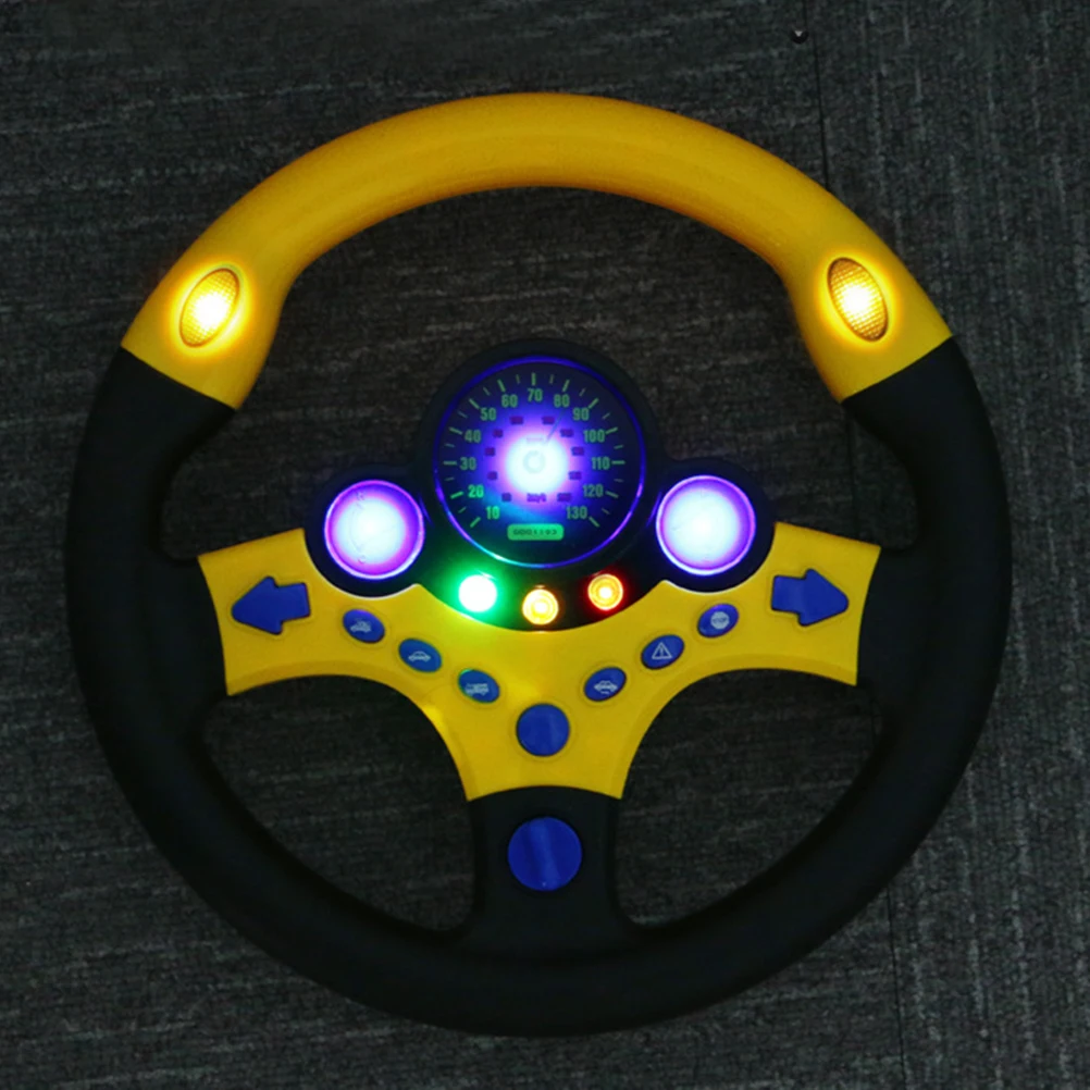 Autospeelgoed Simulatie Stuurwiel voor kinderen Geluid en lichtgeel kind
