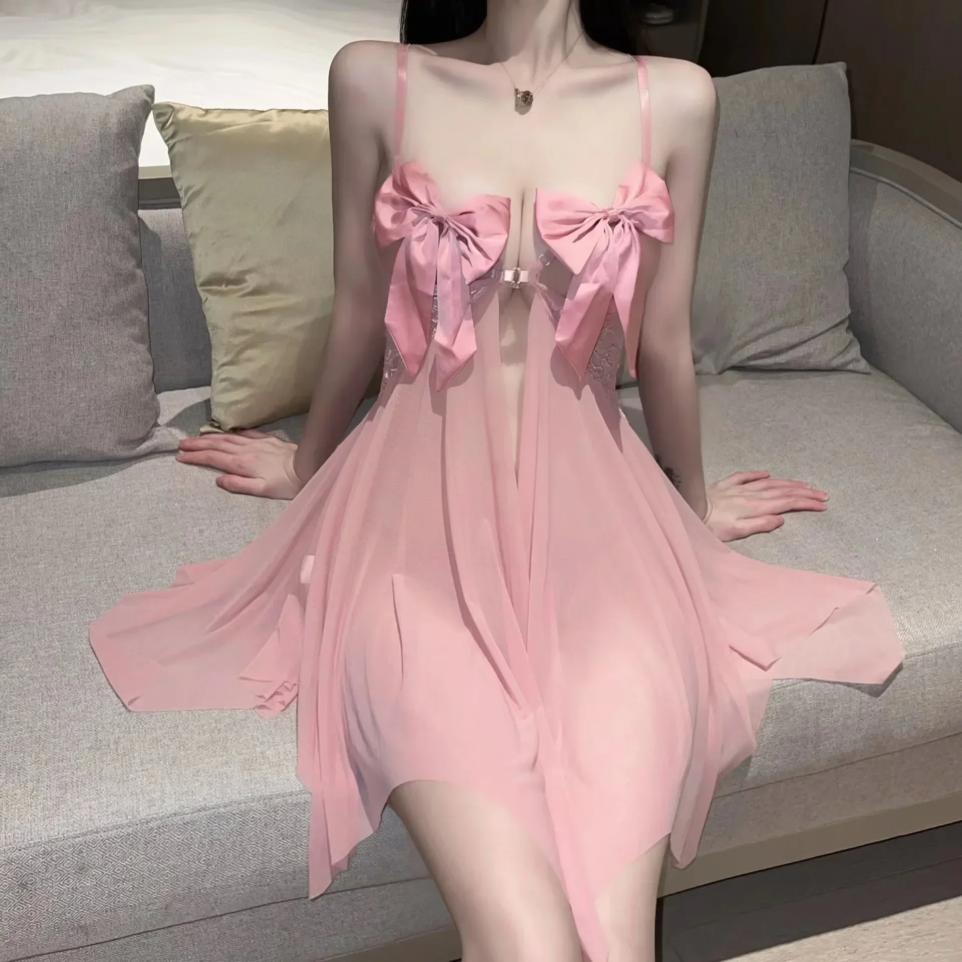 Abiti sessuali Reggiseno con apertura sul cavallo Indumenti da notte in pizzo Costumi erotici caldi sexy Matrimonio Body erotico Donne Babydoll Abito Lingerie sexy