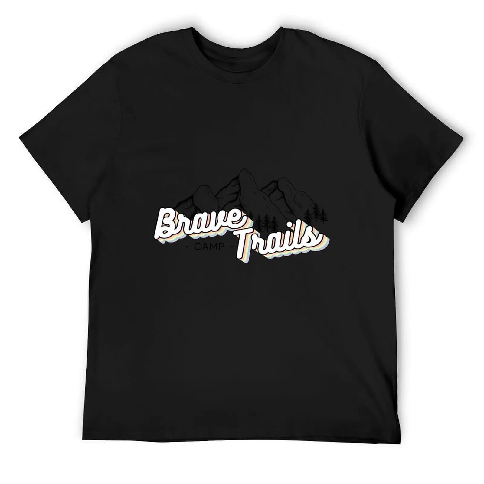 

Brave Trails Mountains T-Shirt Luxury man rapper graphic tees mens t shirt graphic