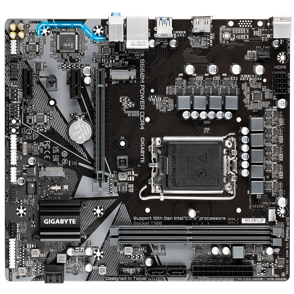 Placa-mãe Gigabyte B660M POWER DDR4 LGA1700 Micro ATX Intel B660