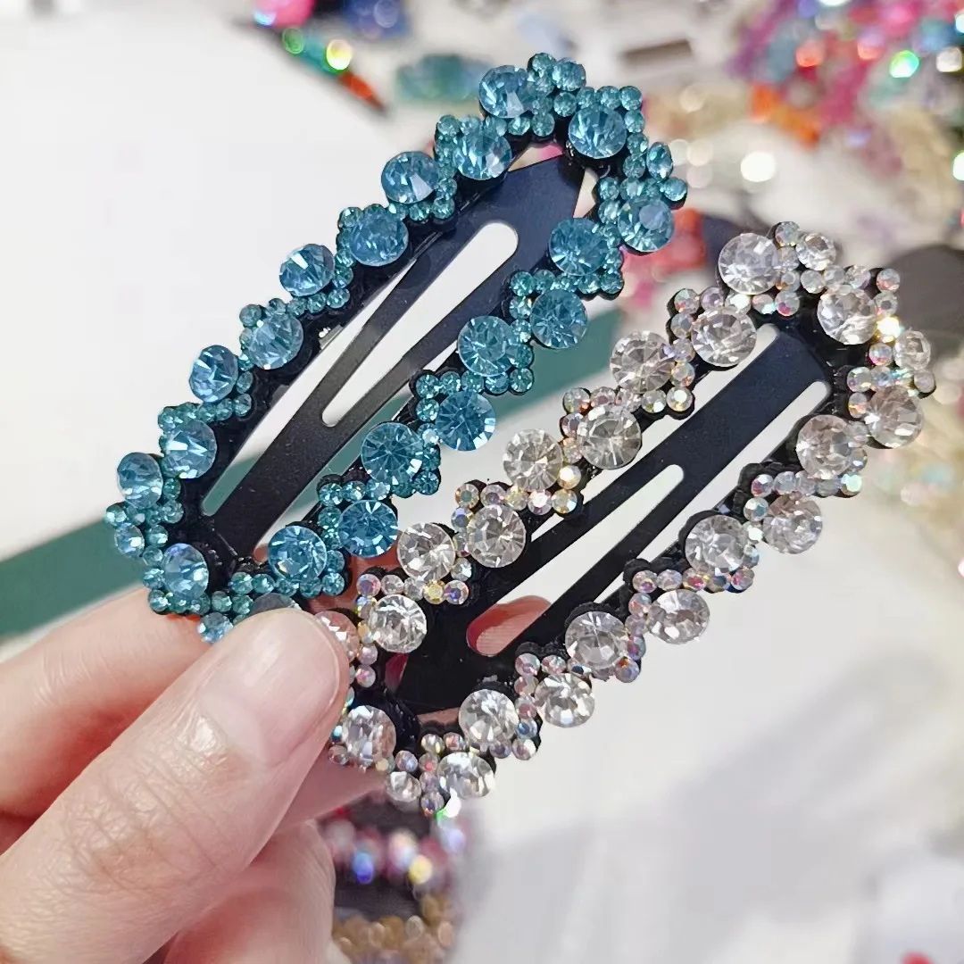 The Czech diamond rectangle BB levels clip hair clip side clip to leave the sea minced pin factory wholesale