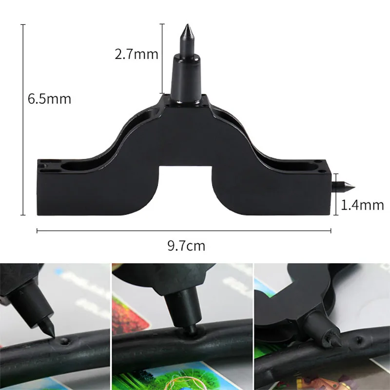 2Pcs 3mm&4mm Hose Hole Punch Plastic Dual Purpose Open Hole Tool Agriculture Irrigation Hose Drilling Tool Gardening Supplies