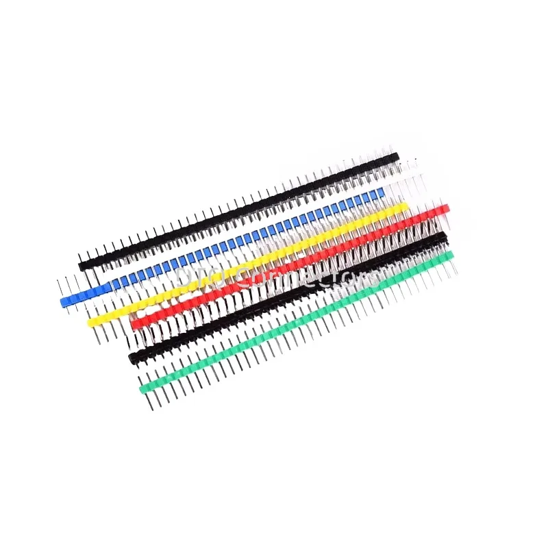 5pcs/lot Color single/double row needle 2.54mm 1 * 40p/2 * 40pin pin header straight needle white/red/Blue/yellow/Green/Black