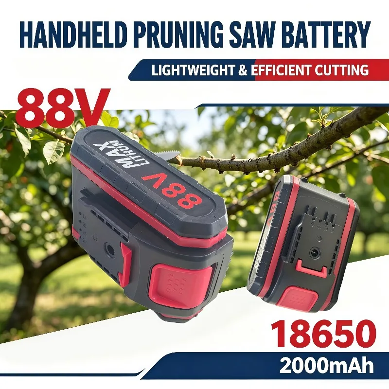 Newest Single‑Hand Logging Electric Chainsaw, Cordless Pruning Saw Using 88V 18650 Rechargeable Battery for Tree Trimming