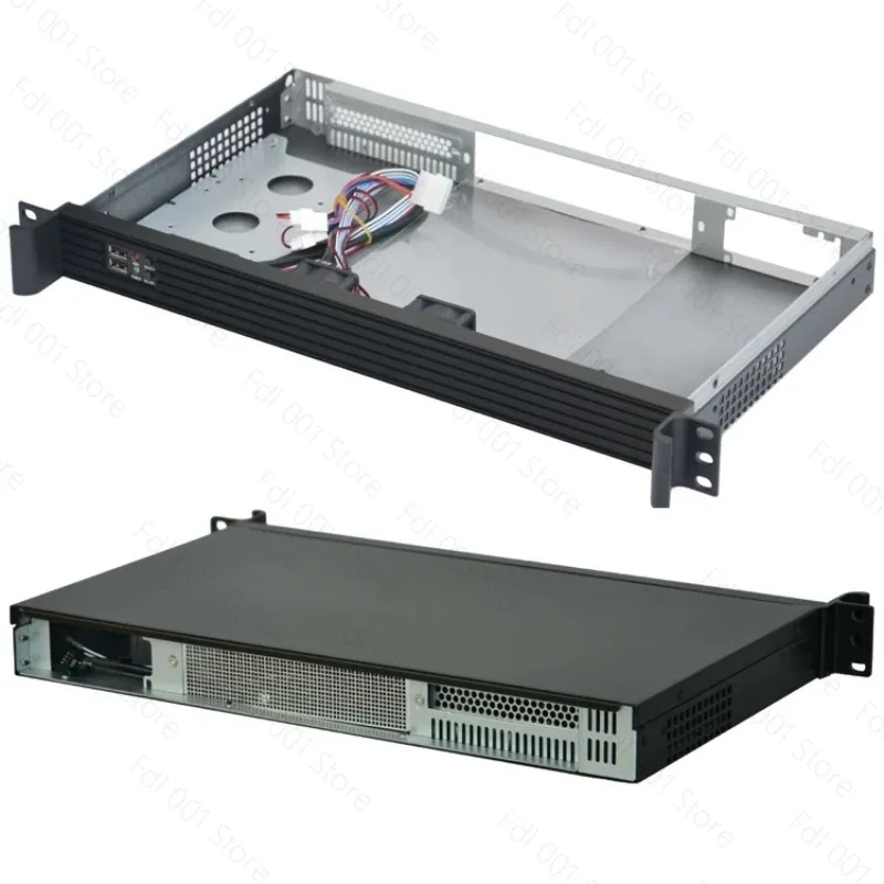 1U Rackmount ITX 17x17cm Short Chassis Firewall Router Server Case 250mm Deep 1pc