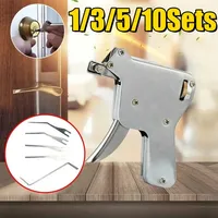 New Lock Pick Bumps Stainless Steel Door Opener Key Gun-Repair Tool Kit Gun Parts Strong Steel Lock Picking Tool Set Extractor