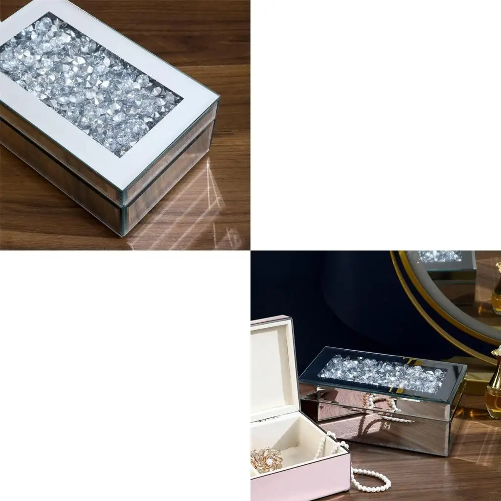 

Стеклянная коробка для хранения ожерелья, элегантный футляр для ювелирных изделий, органайзеры для ожерелья, стеклянная подходит