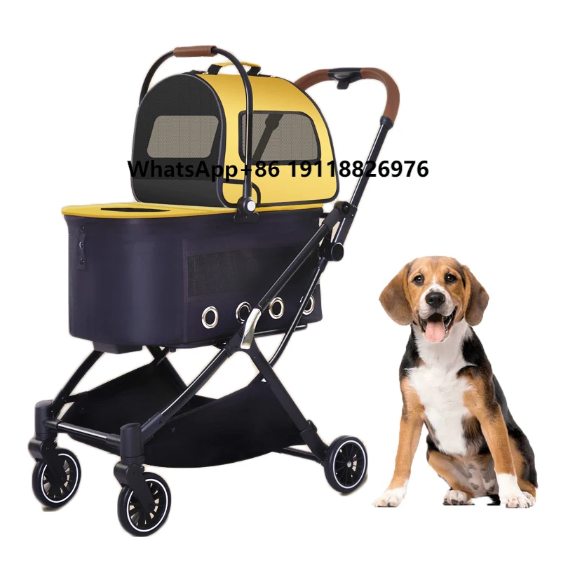 

2023 Trendy Multifunction Folding Stair Climbing Trolley Pet Stroller Pet Gear
