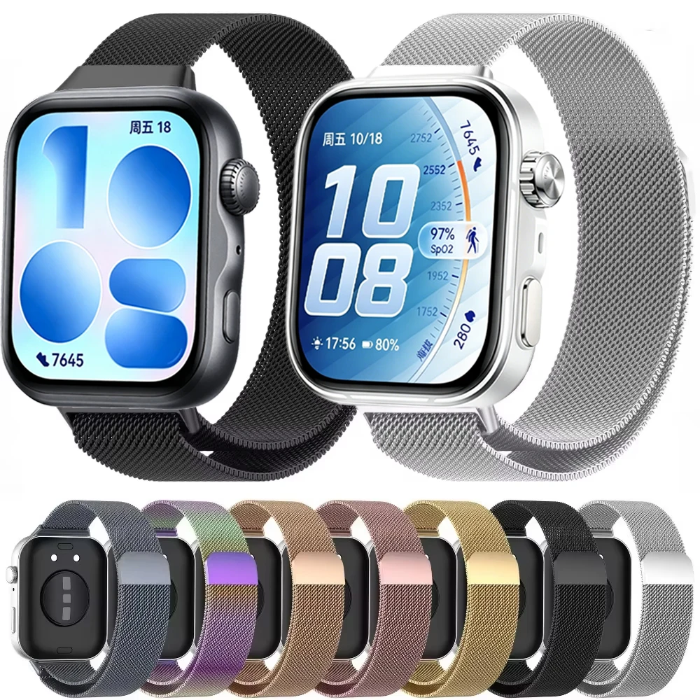 Milanese Loop Armband für Huawei Watch Fit 5 Pro/5/4/3 Atmungsaktives Magnetarmband für Huawei Watch Fit 4 Pro/5 Pro Zubehör